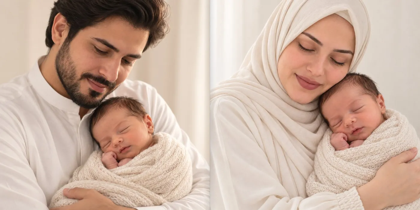 الأم والأب كل واحد حاضن الطفل